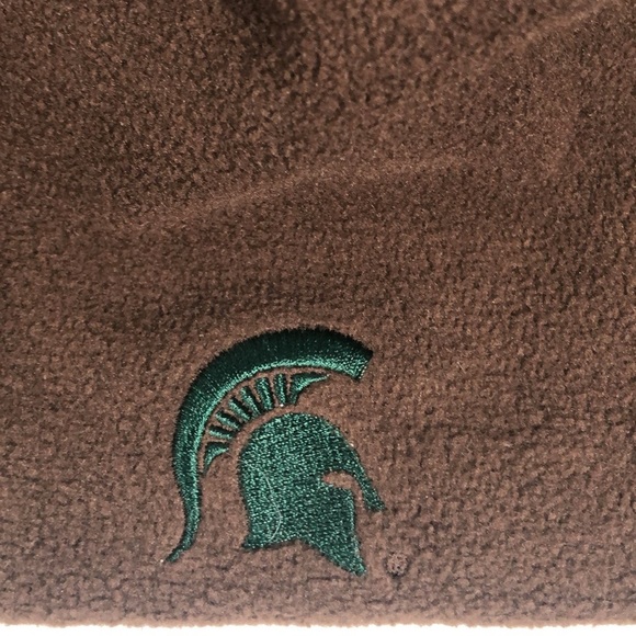 MSU Camo Reversible Hat Fleece Beanie MSU Spartan Unisex Brown Camo w/ Spartan - Picture 4 of 11